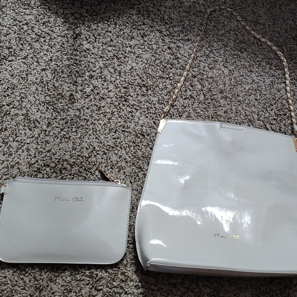 Chic White Shoulder Bag Set by [Brand]